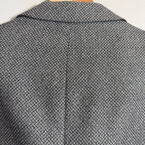 Yves Saint Laurent Wool Sport Coat Jacket Blazer Men's 44L Black Tan Gray Formal - Picture 11 of 13